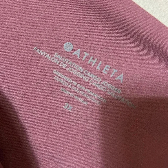 Athleta Salutation Joggers Dusty Pink Plus Size Walking Casual Loose Fit Comfy - Picture 7 of 9